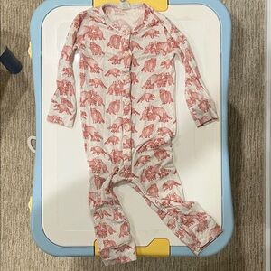 Kate Quinn Raccoon Print Button Down One Piece